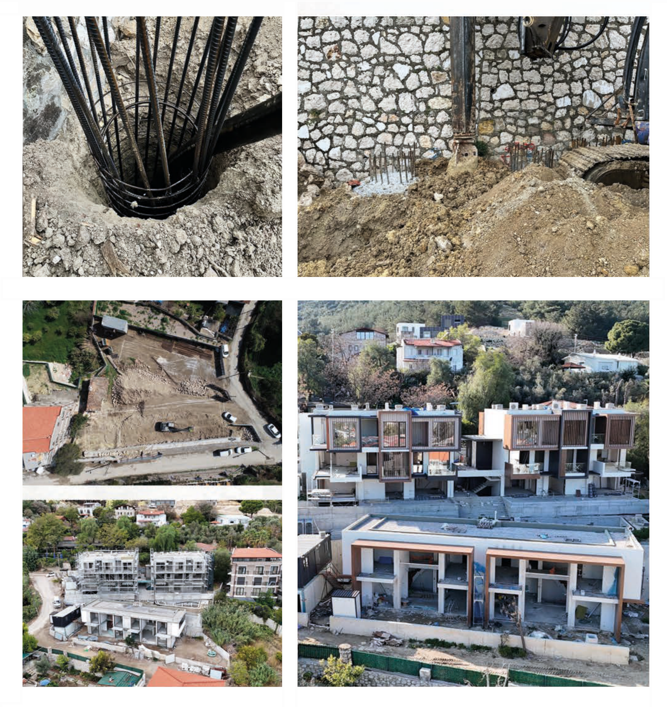 Urla Adin temel, kazık perde ve yapı uygulamaları