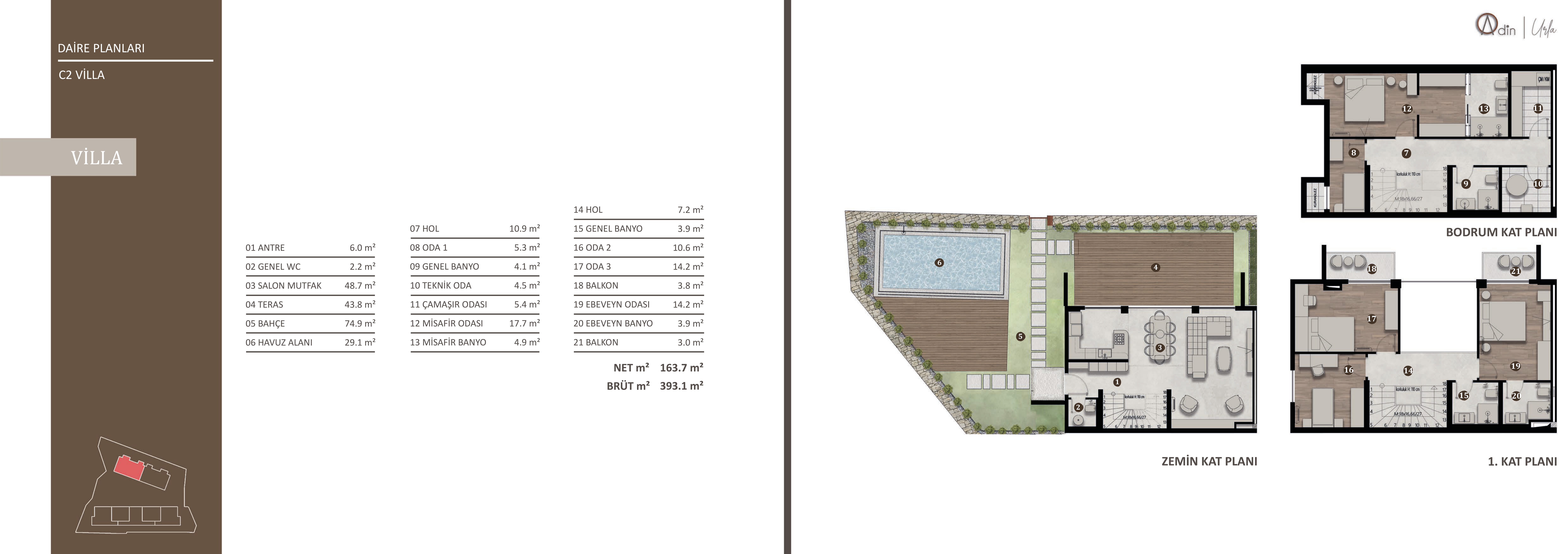 Urla Adin C2 villa planı